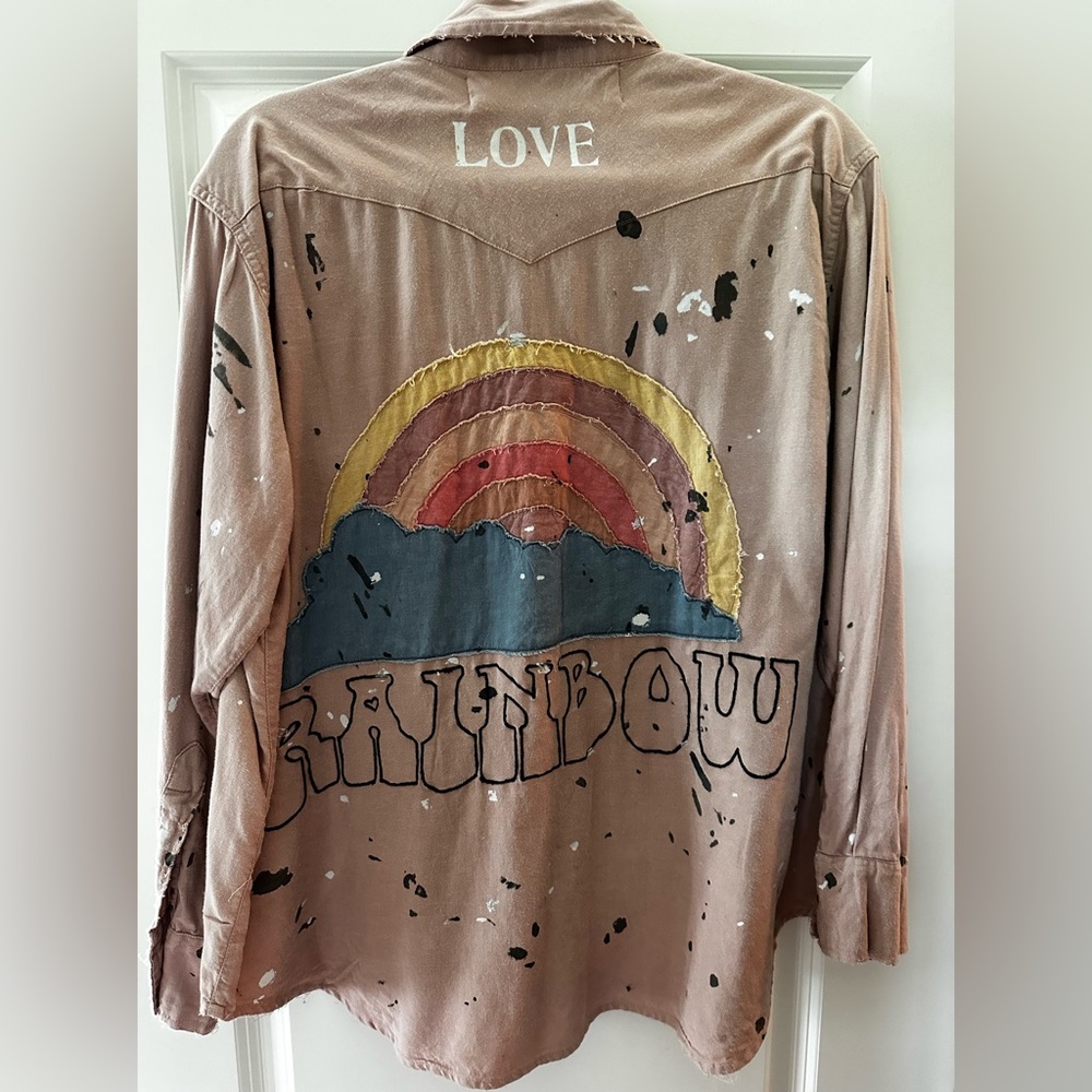 Authentic magnolia, pearl boyfriend, shirt, new